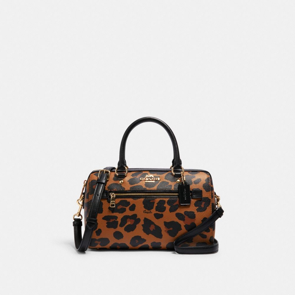 ROWAN SATCHEL WITH LEOPARD PRINT - C2014 - IM/LIGHT SADDLE MULTI