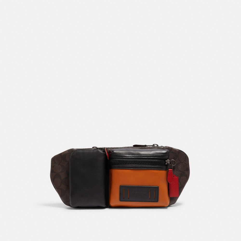 RIDER BELT BAG IN SIGNATURE CANVAS - C2060 - QB/MHGNY/VNTG EMBR MULTI