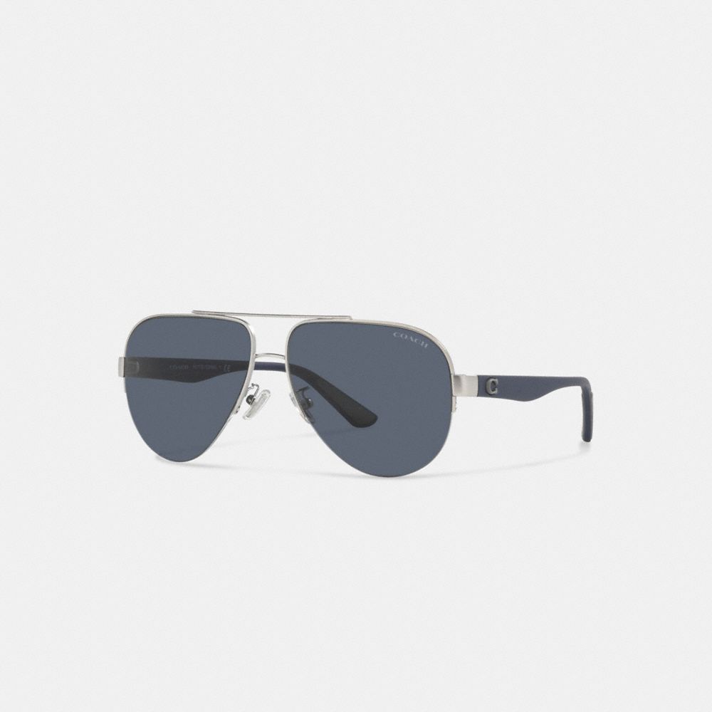 COACH C2098 Modern Sport Pilot Sunglasses MATTE BLACK