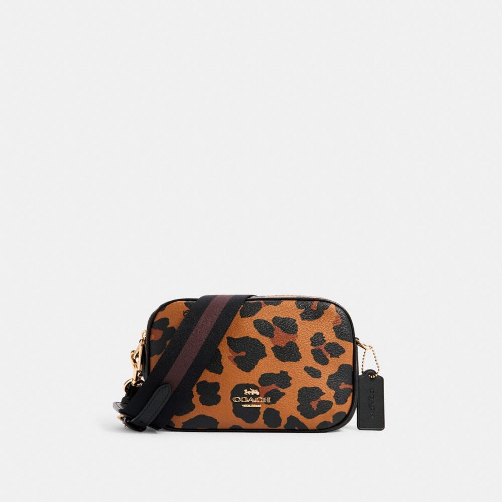 JES CROSSBODY 20 WITH LEOPARD PRINT - C2123 - IM/LIGHT SADDLE MULTI