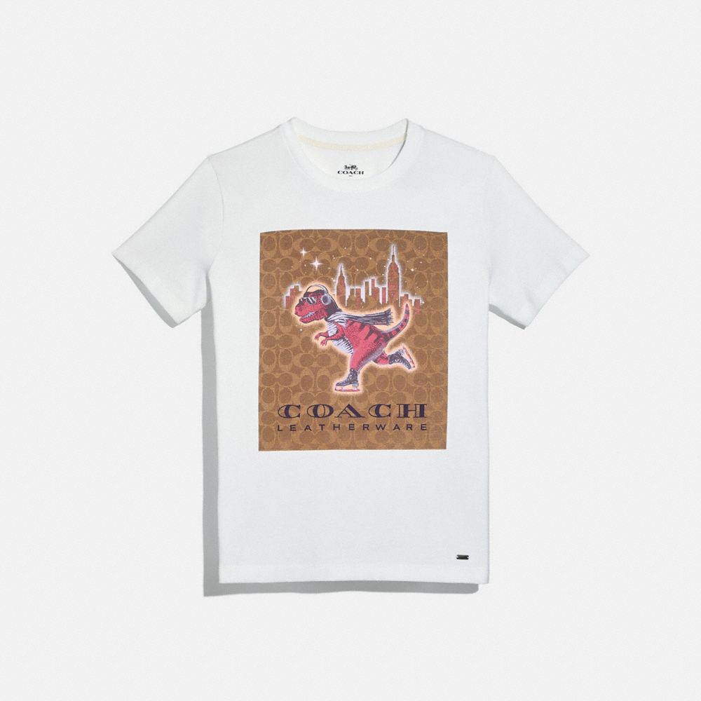 COACH C2203 - REXY CITY SIGNATURE T-SHIRT WHITE.