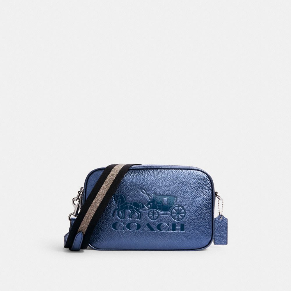 JES CROSSBODY WITH HORSE AND CARRIAGE - SV/METALLIC NAVY - COACH C2245