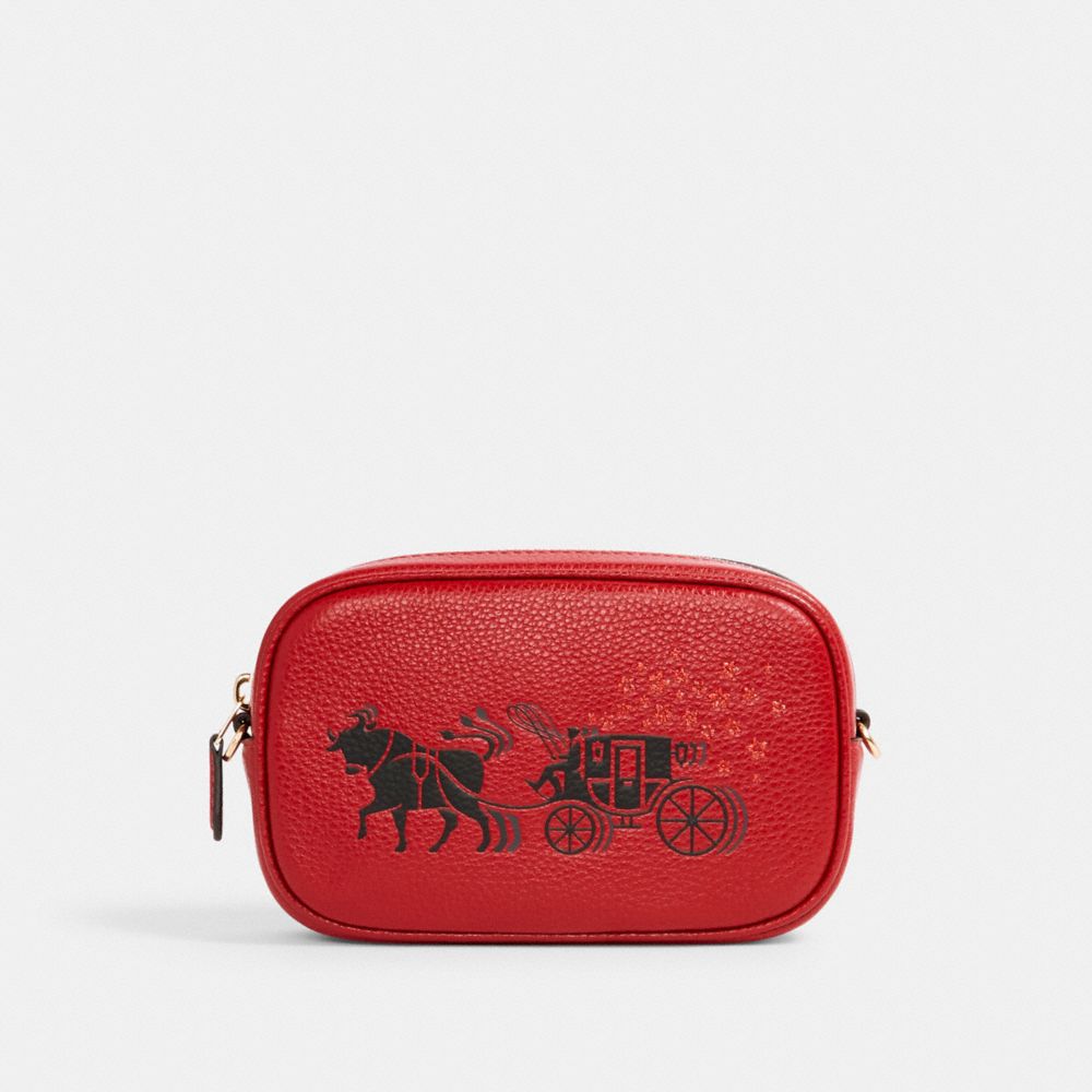 COACH C2256 LUNAR NEW YEAR CONVERTIBLE BELT BAG WITH OX AND CARRIAGE IM/1941 RED MULTI