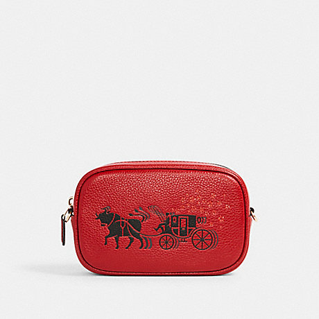 COACH LUNAR NEW YEAR CONVERTIBLE BELT BAG WITH OX AND CARRIAGE - IM/1941 RED MULTI - C2256