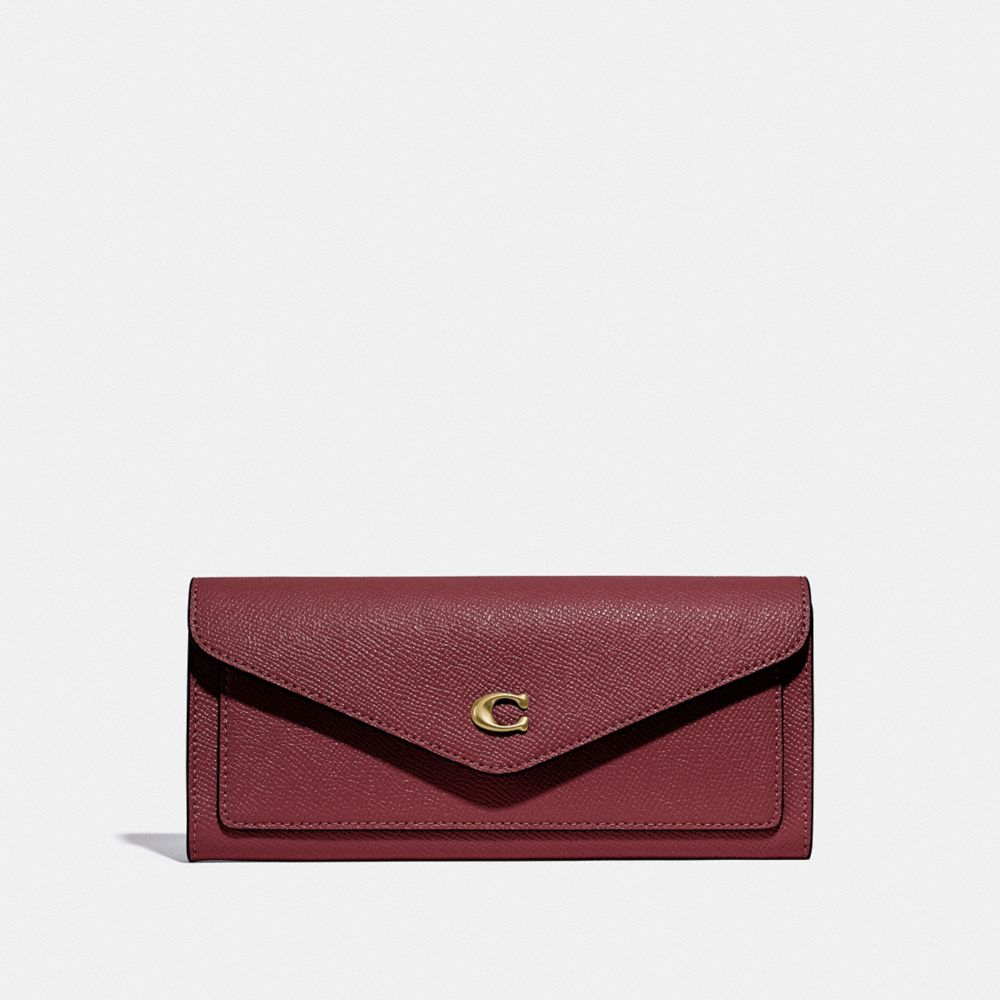 蠍座のテーマカラーCOACHのダークレッド色の財布