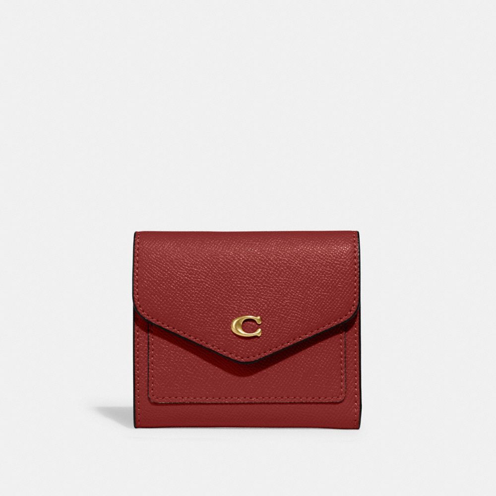 COACH C2328 Wyn Small Wallet BRASS/ENAMEL RED