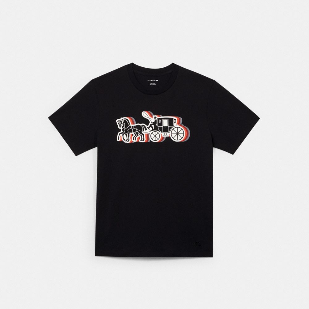 HORSE AND CARRIAGE T-SHIRT - BLACK - COACH C2452