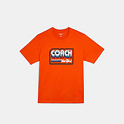 COACH RACER T-SHIRT - ORANGE - COACH C2455