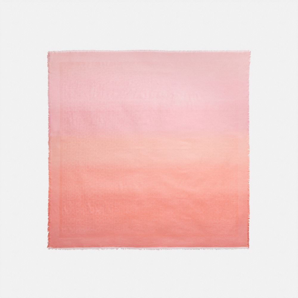 Signature Ombre Oversized Square Scarf - TAFFY - COACH C2499