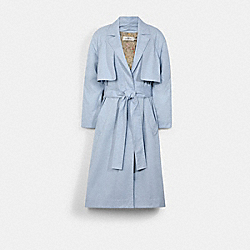 LIGHTWEIGHT TRENCH WITH SIGNATURE FLORAL PRINT LINING - C2530 - SKY