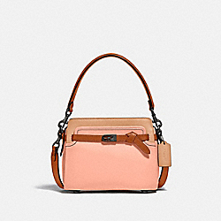 Tate Carryall In Colorblock - PEWTER/BLUSH NATURAL MULTI - COACH C2586