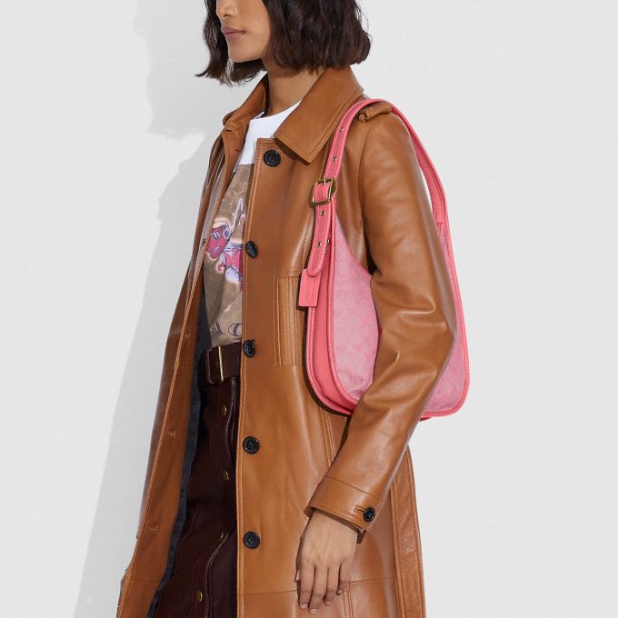 公式 Coach コーチ オンライン限定 エルゴ ショルダー バッグ シグネチャー ジャカード 全てのレディースバッグ