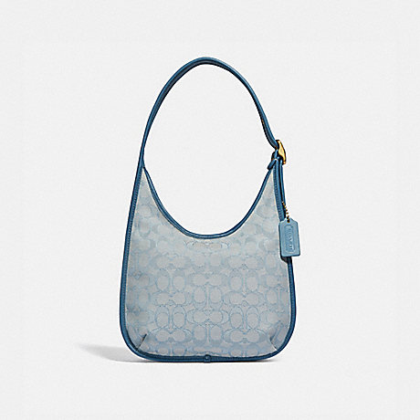 COACH Ergo Shoulder Bag In Signature Jacquard - BRASS/MARBLE BLUE AZURE - C2588