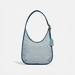 COACH C2588 Ergo Shoulder Bag In Signature Jacquard BRASS/MARBLE BLUE AZURE