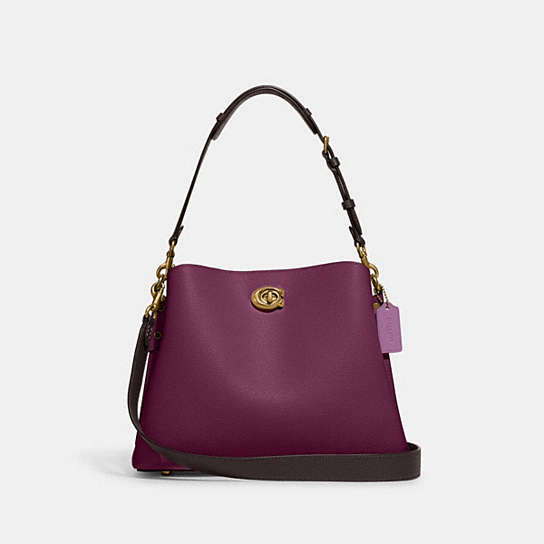 C2590 - Willow Shoulder Bag In Colorblock B4/Deep Berry Multi