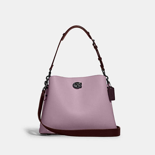 C2590 - Willow Shoulder Bag In Colorblock Pewter/Ice Purple Multi