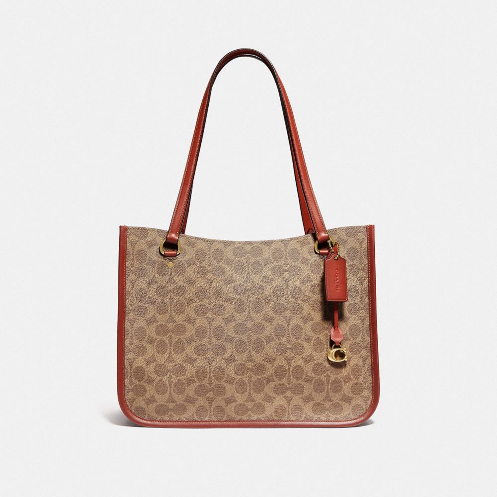 COACH C2591 Tyler Carryall In Signature Canvas BRASS/TAN/RUST