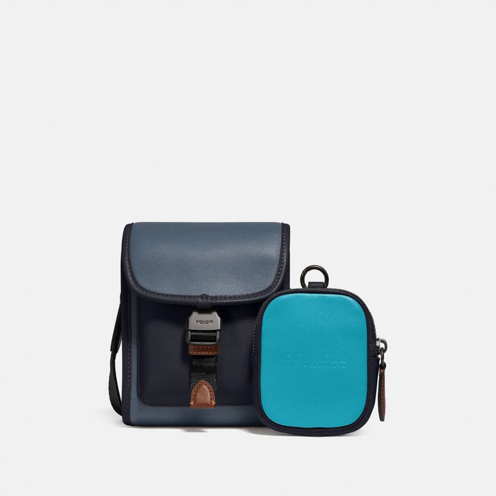 Charter North/South Crossbody With Hybrid Pouch In Colorblock - BLUE QUARTZ MULTI - COACH C2601