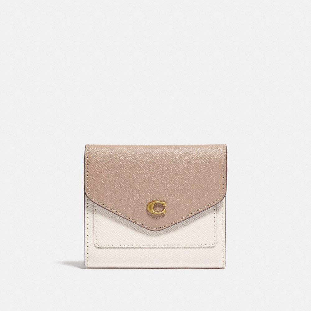 COACH C2619 Wyn Small Wallet In Colorblock BRASS/CHALK TAUPE MULTI