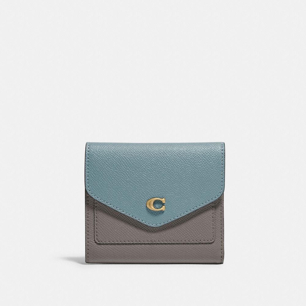 Wyn Small Wallet In Colorblock - C2619 - Brass/Dove Grey Multi