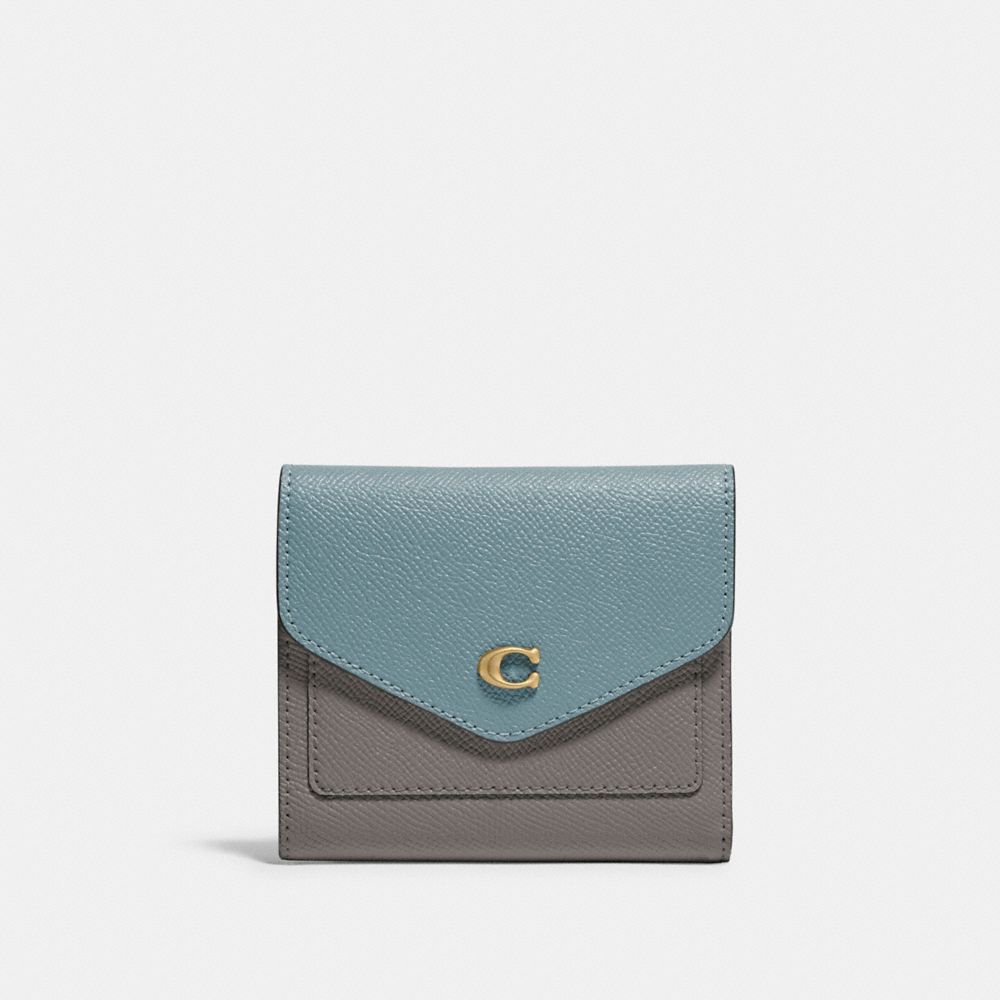 COACH C2619 Wyn Small Wallet In Colorblock BRASS/DOVE GREY MULTI