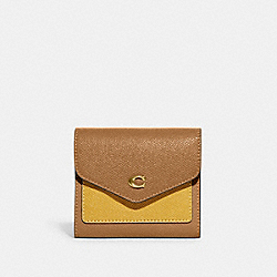 Wyn Small Wallet In Colorblock - C2619 - Brass/Light Camel Multi