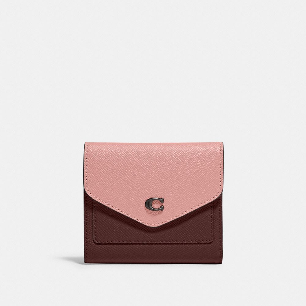 COACH C2619 Wyn Small Wallet In Colorblock PEWTER/CARNATION MULTI