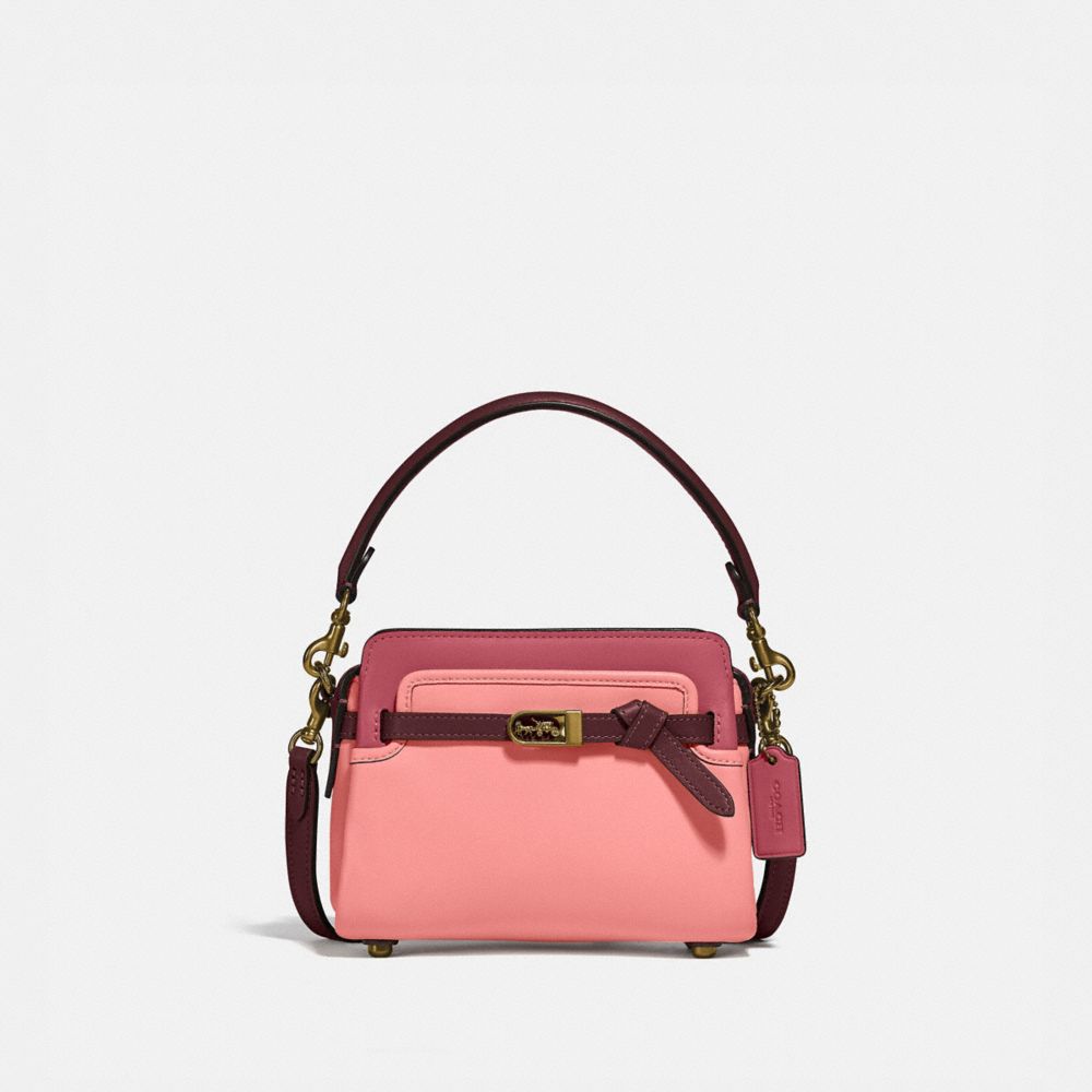 COACH C2632 Tate 18 Crossbody In Colorblock Brass/Candy Pink Multi