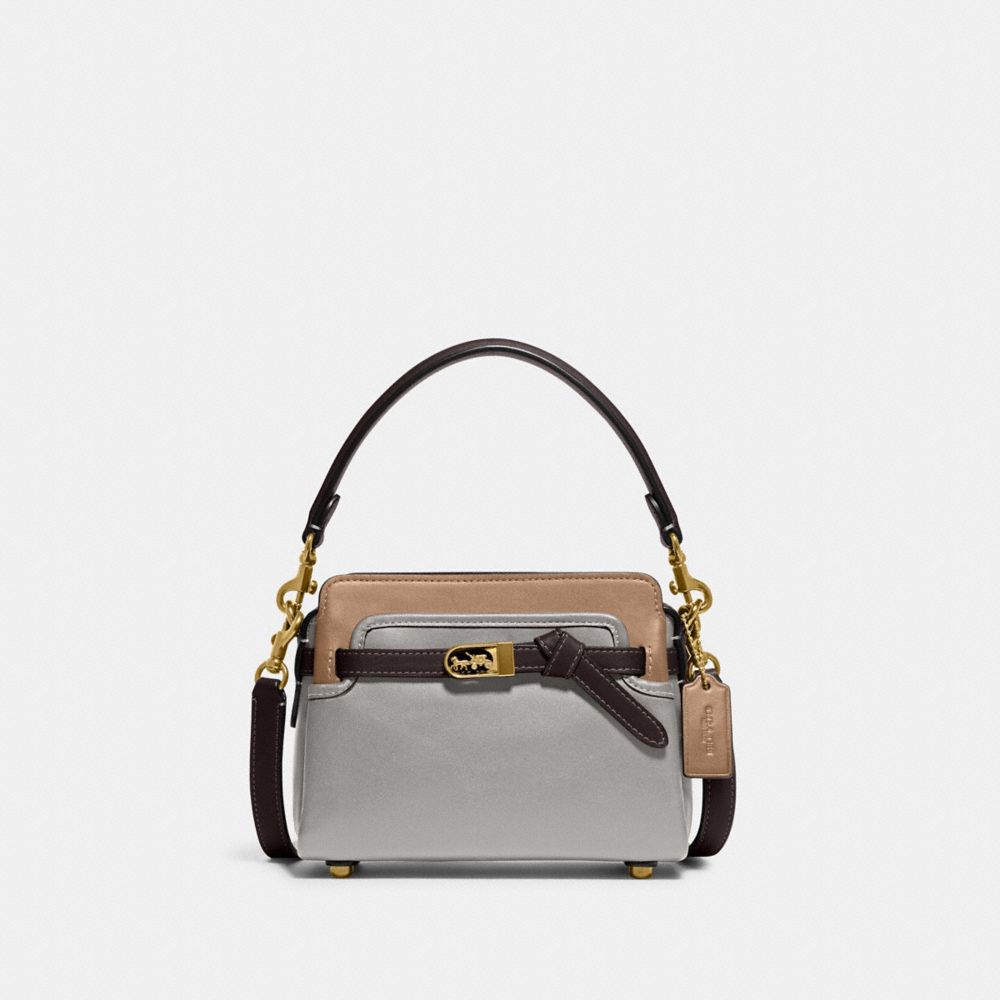 COACH C2632 Tate 18 Crossbody In Colorblock BRASS/DOVE GREY MULTI