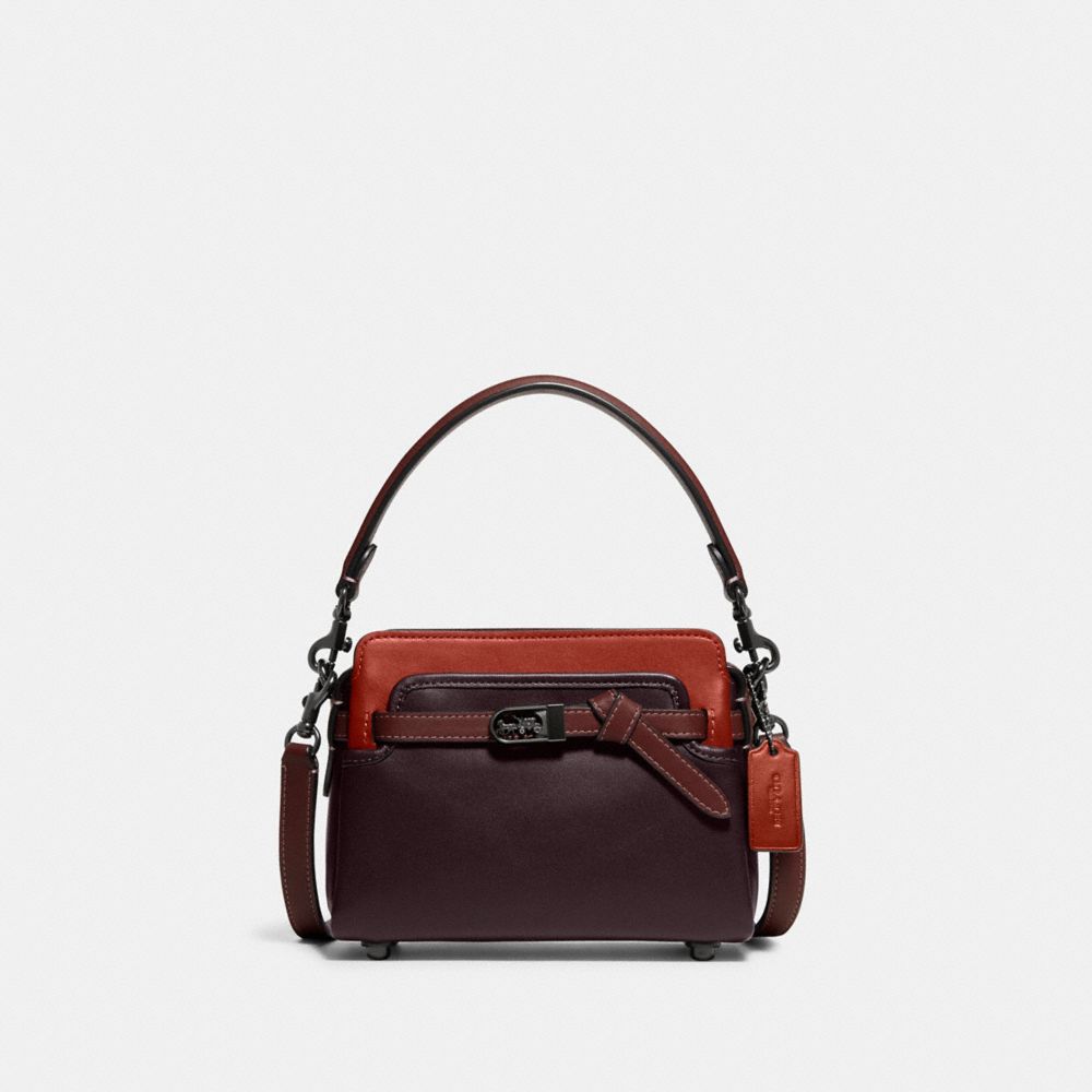 Tate 18 Crossbody In Colorblock - C2632 - Oxblood Multi/Pewter