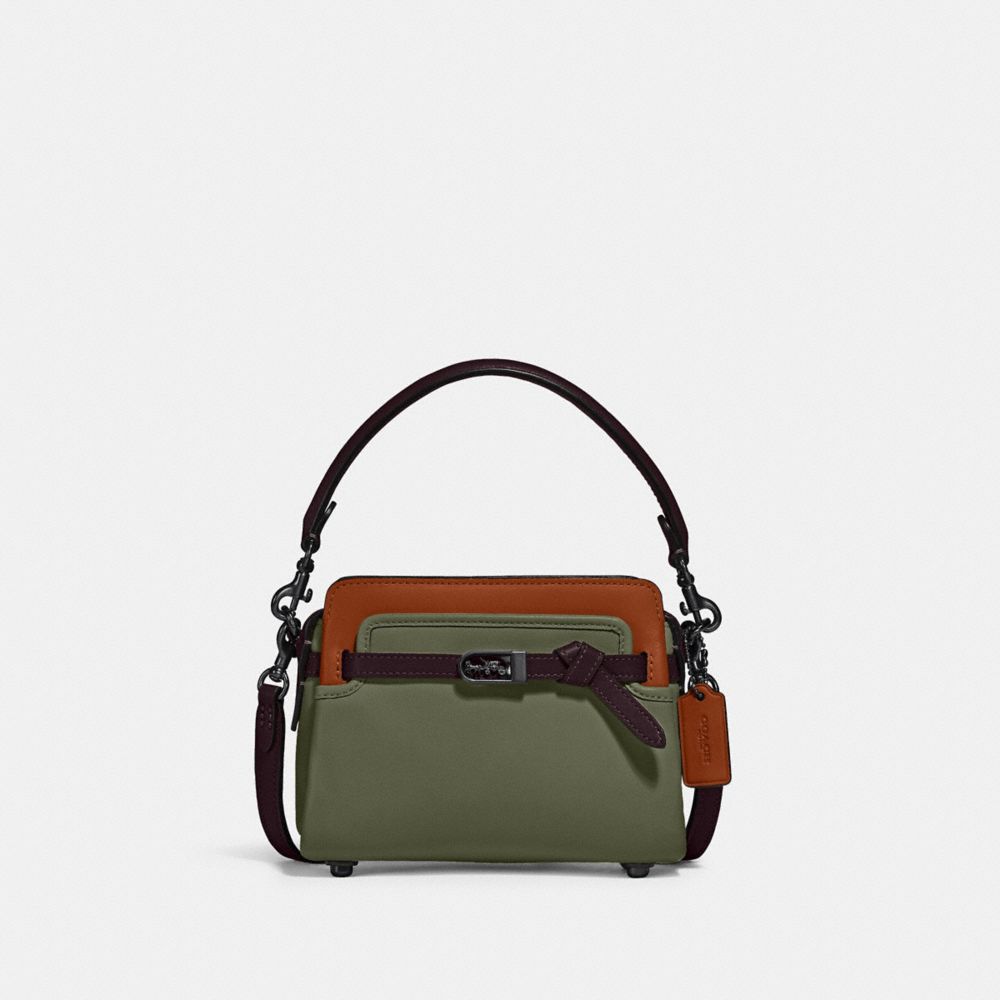 COACH C2632 Tate 18 Crossbody In Colorblock Pewter/Army Green Multi