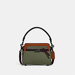 COACH C2632 Tate 18 Crossbody In Colorblock PEWTER/ARMY GREEN MULTI