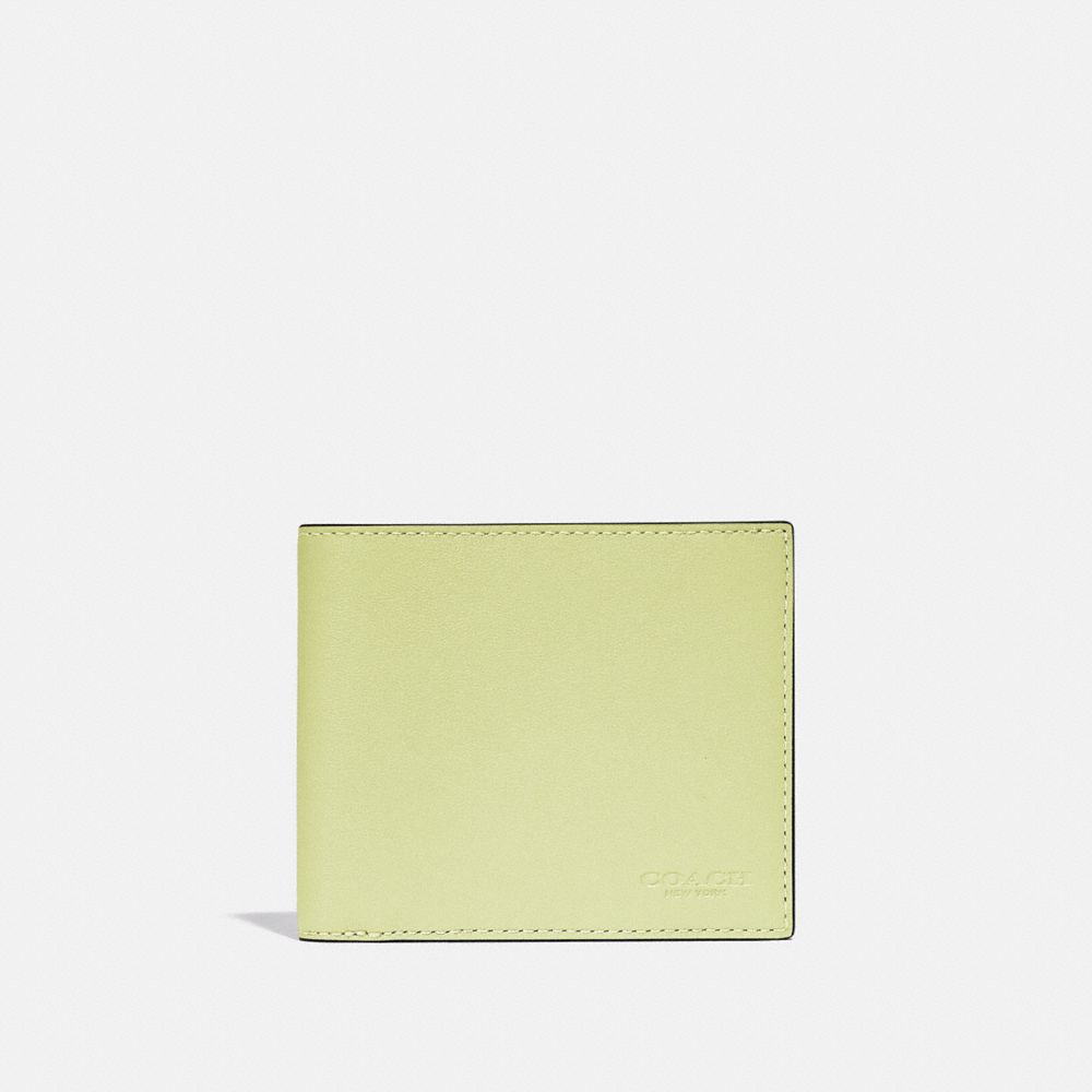 COACH C2648 3 In 1 Wallet In Colorblock PALE LIME/PEBBLE