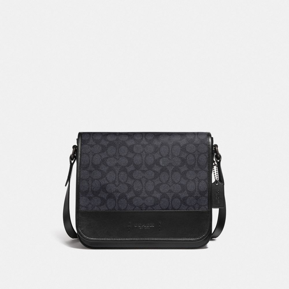 COACH C2681 Gotham Messenger 27 In Signature Canvas BLACK COPPER/CHARCOAL