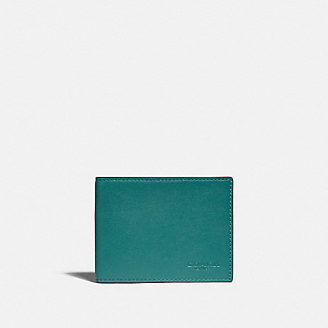 COACH C2695 Slim Billfold Wallet In Colorblock OCEAN/MIDNIGHT-NAVY