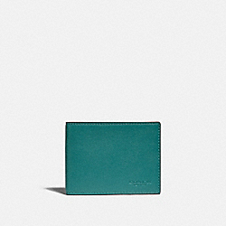 Slim Billfold Wallet In Colorblock - OCEAN/MIDNIGHT NAVY - COACH C2695