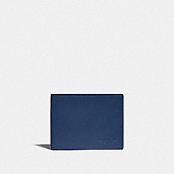 COACH C2695 Slim Billfold Wallet In Colorblock DEEP BLUE/PRUSSIAN