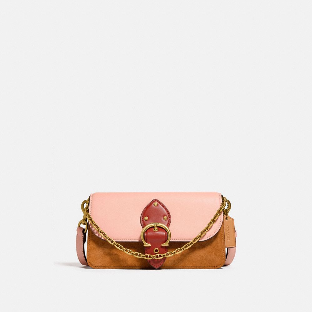 Beat Crossbody Clutch In Colorblock - BRASS/BLUSH NATURAL MULTI - COACH C2697