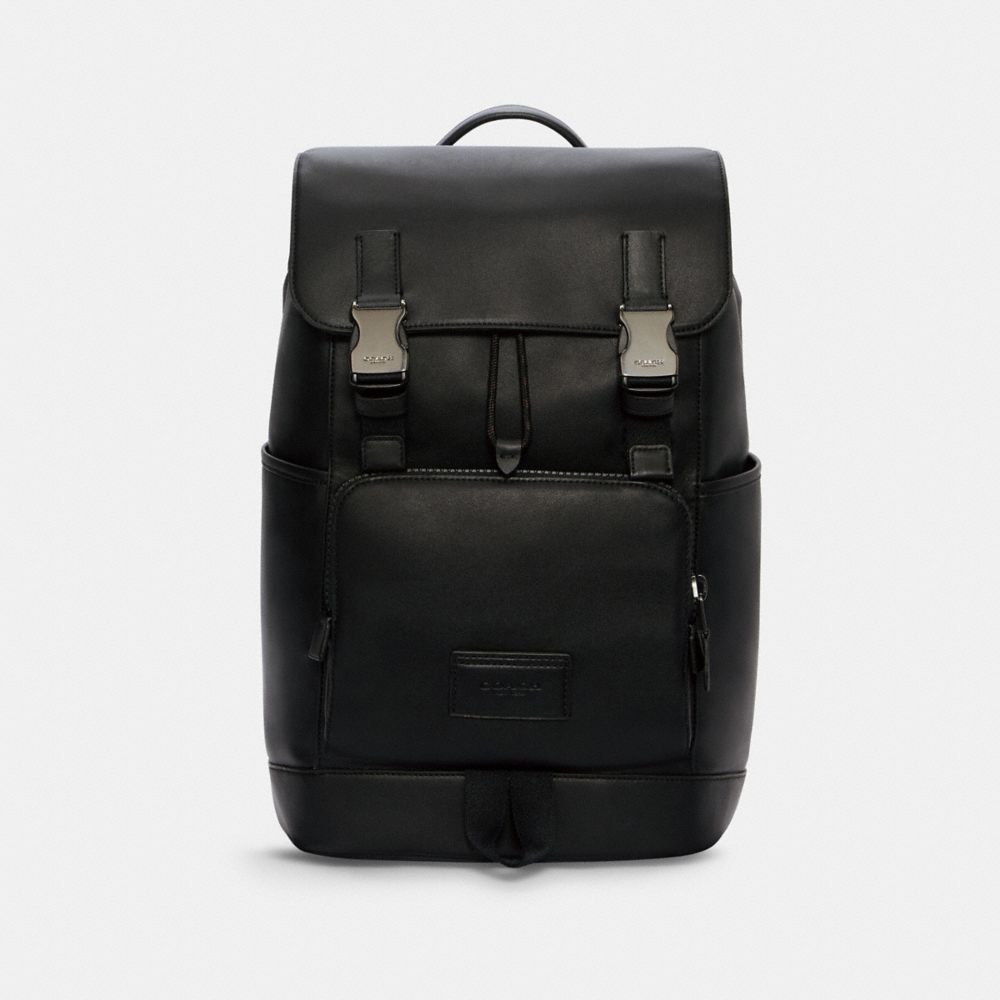 COACH Track Backpack - GUNMETAL/BLACK - C2710