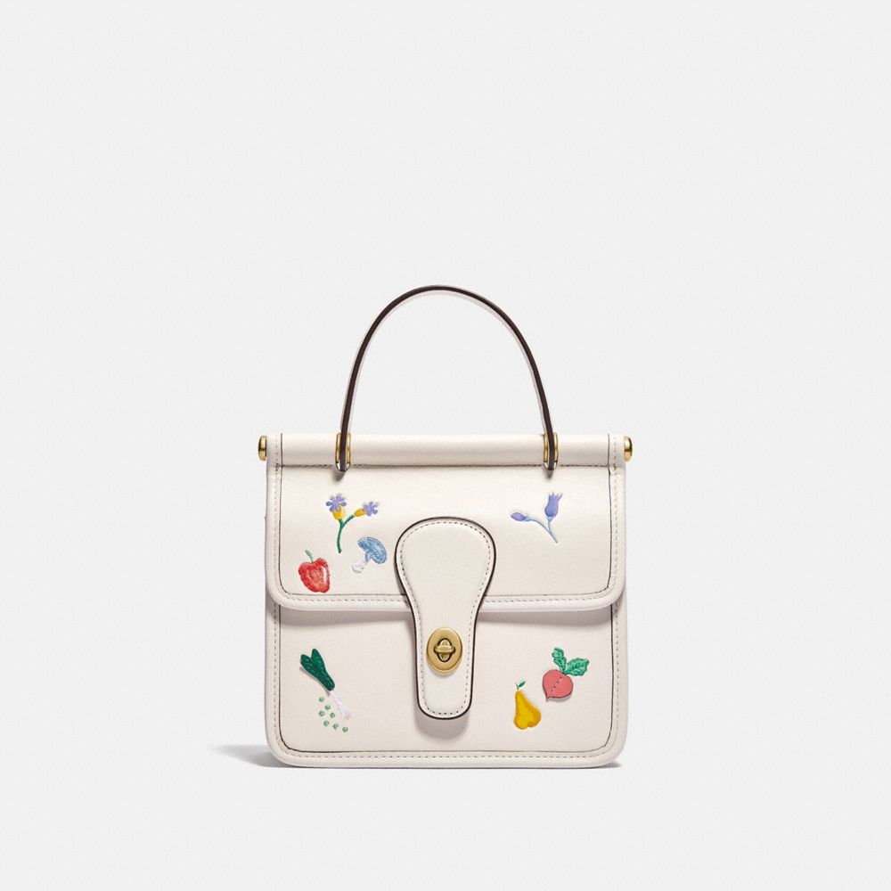 人気ブランドのおすすめのハンドバッグはCOACHのウィリス トップ ハンドル 18 ウィズ ガーデン エンブロイダリー
