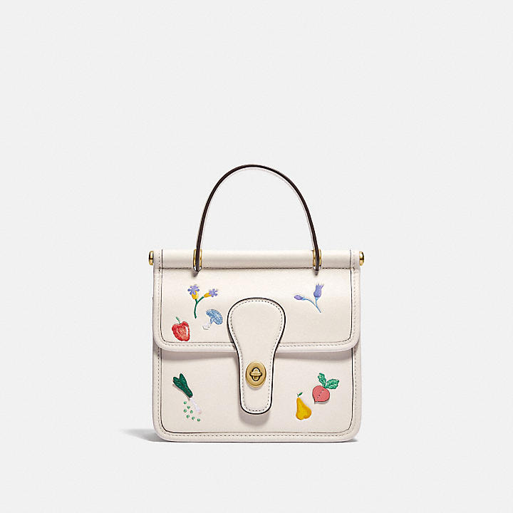 人気ブランドのおすすめのハンドバッグはCOACHのウィリス トップ ハンドル 18 ウィズ ガーデン エンブロイダリー