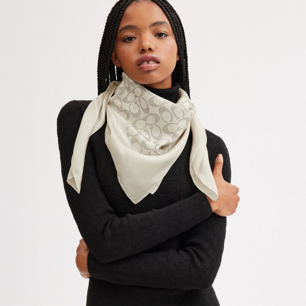 COACH® Outlet  Signature Silk Square Scarf