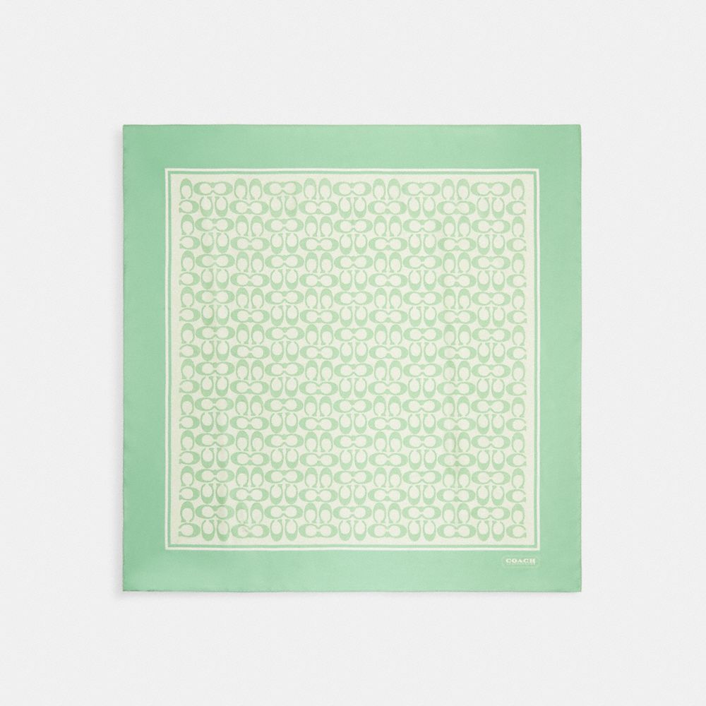 復古經典 SIGNATURE 印花真絲方巾