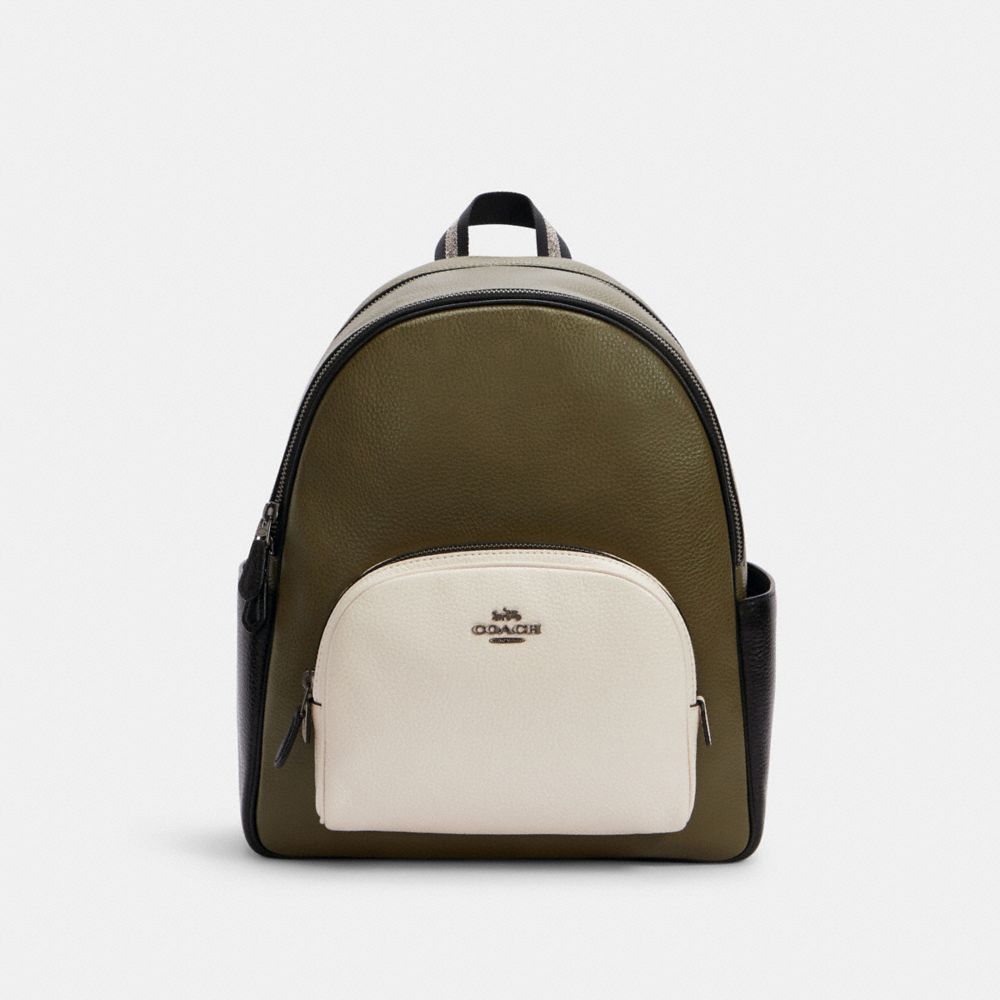 COACH C2797 Court Backpack In Colorblock QB/KELP MUTLI