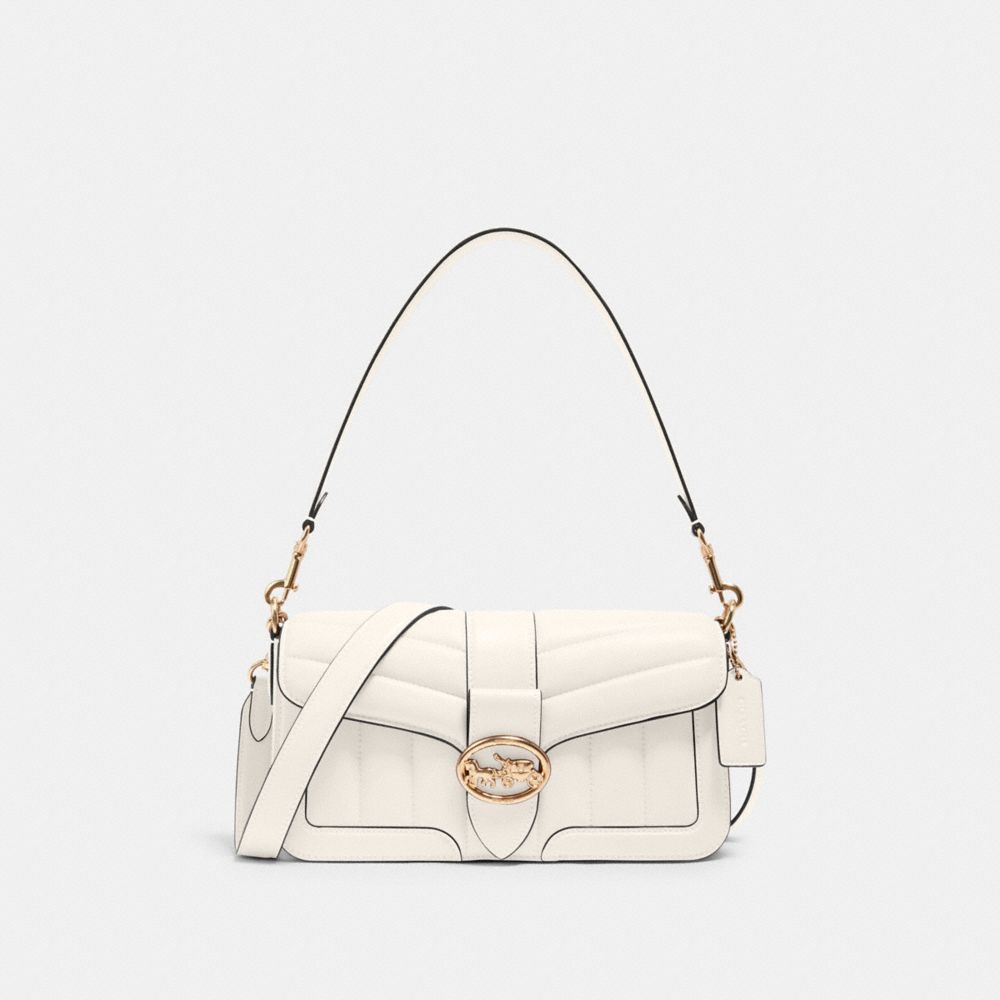 COACH GEORGIE SHOULDER BAG WITH QUILTING - IM/CHALK - C2801