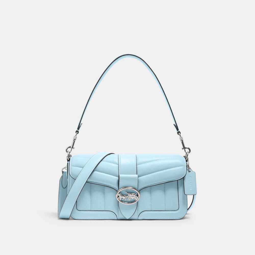 COACH GEORGIE SHOULDER BAG WITH QUILTING - SV/WATERFALL - C2801