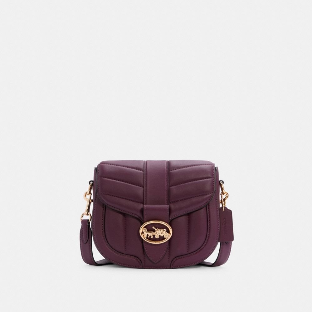 GEORGIE SADDLE BAG WITH QUILTING - C2803 - IM/BOYSENBERRY