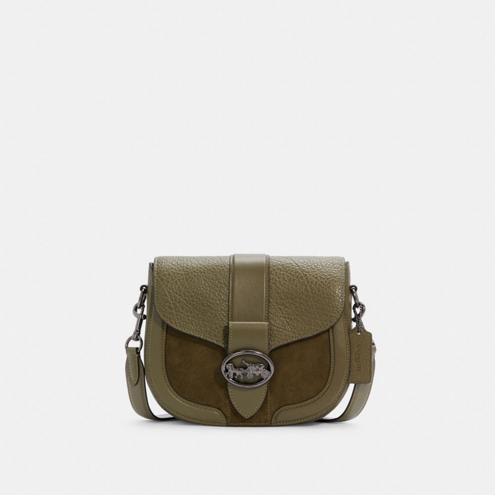 COACH GEORGIE SADDLE BAG - QB/KELP - C2805