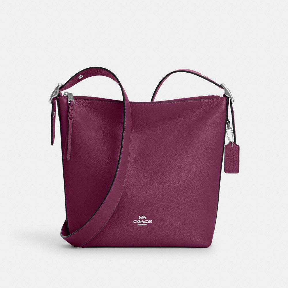 COACH C2818 Val Duffle SILVER/DEEP BERRY