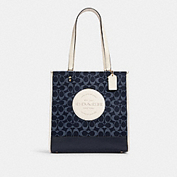 COACH C2823 - DEMPSEY TOTE IN SIGNATURE JACQUARD WITH PATCH IM/DENIM MULTI